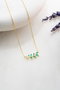 Heliophilia Silver Collar de Plata con Baño de Oro y Circón Verde